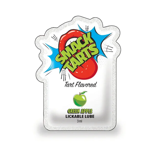 Front of Green Apple Smack Tarts 3 mL lube pouch