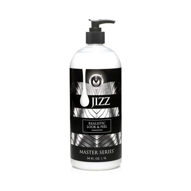 34 ounce Master Series Jizz unscented water-based lubricant in pump bottle