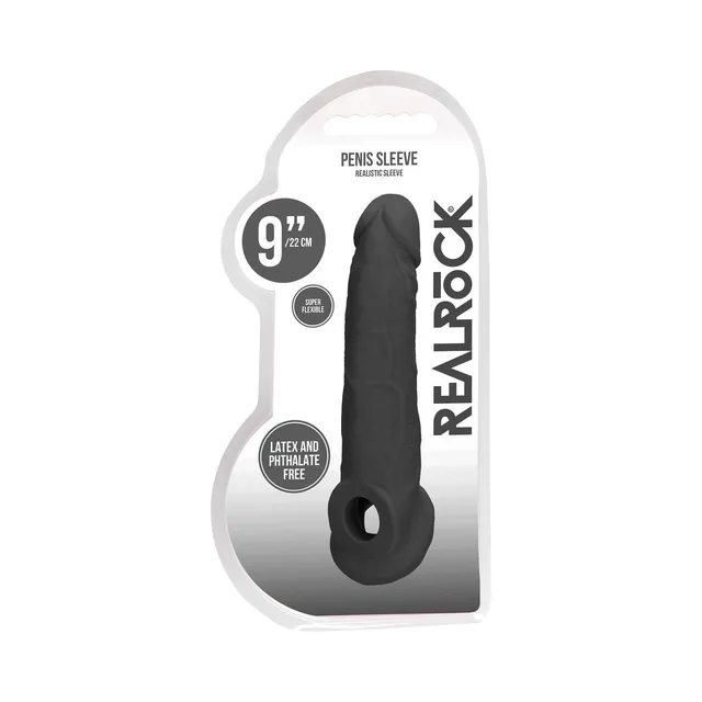 Black RealRock nine-inch sling sleeve in clear retail pack