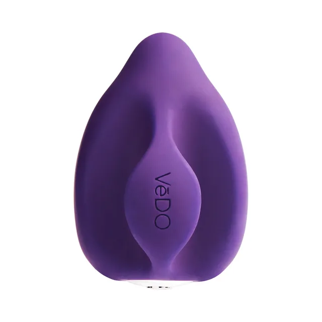 Deep purple VeDO Yumi finger vibrator front with raised control panel