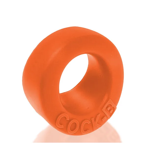 Orange Oxballs Cock-B Bulge silicone ring with raised lettering