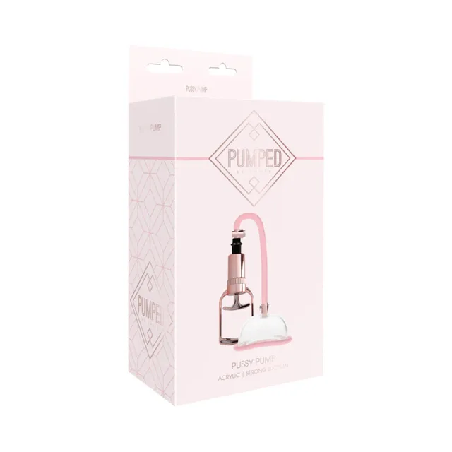 Pumped rose suction cup, hand pump and pink tube in retail box