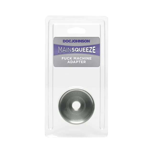 silver Main Squeeze metal machine adapter in clear clamshell package