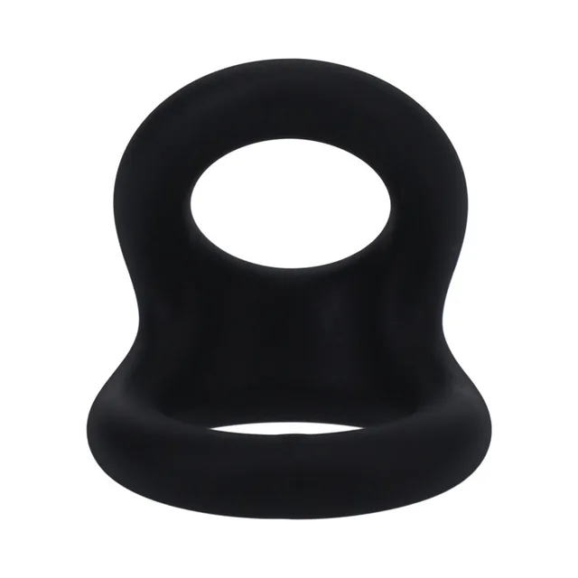 Front view of black Uplift dual-opening silicone sling