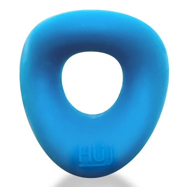 Front view of teal Form ring triangular opening