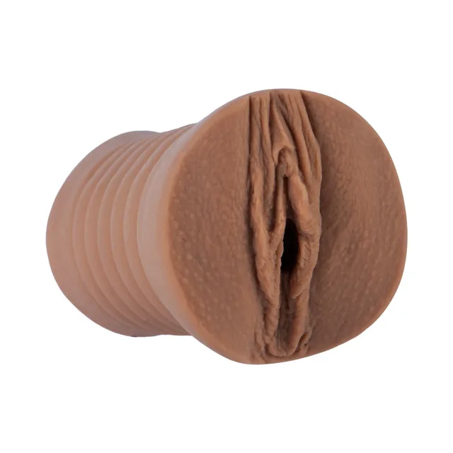 Mocha Noches Latinas stroker with ribbed body and molded entry