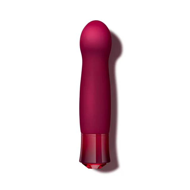 Blush Oh My Gem Classy garnet silicone vibrator upright front view