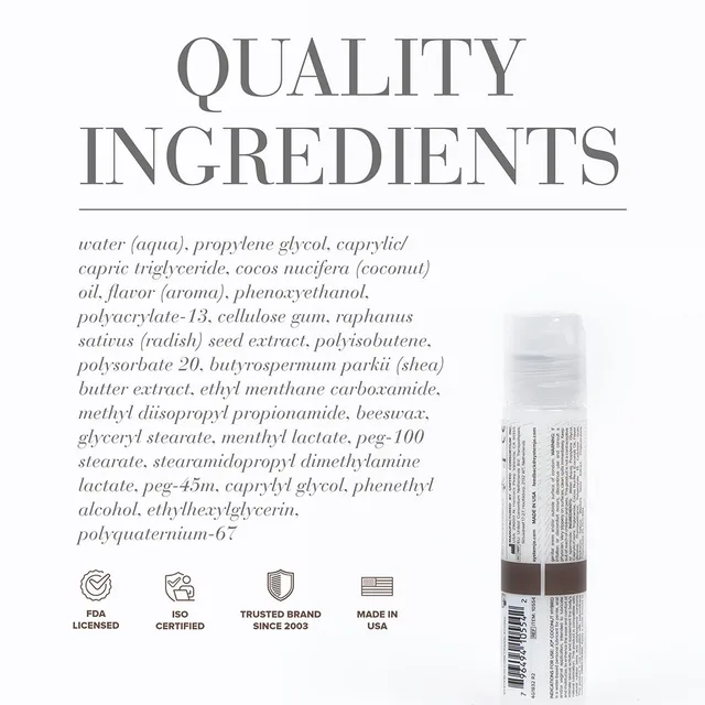 System JO Coconut Hybrid Original 1 oz ingredients panel beside bottle rear