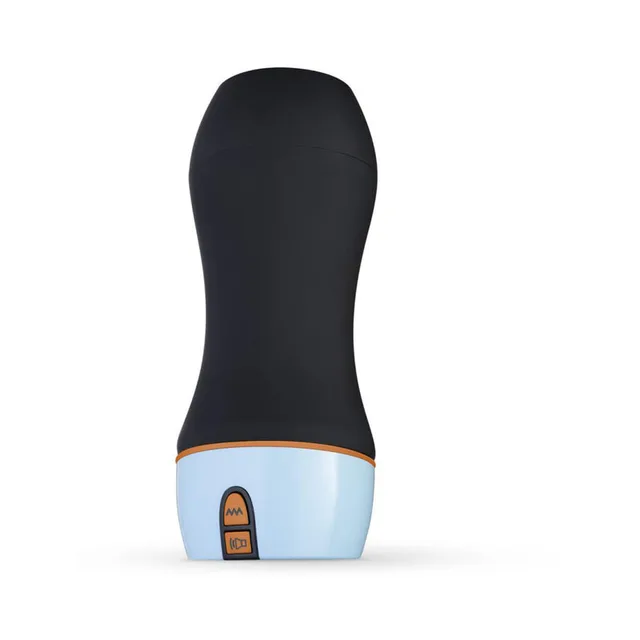 black CRUIZR CM06 enclosed masturbator with ivory base and orange control panel