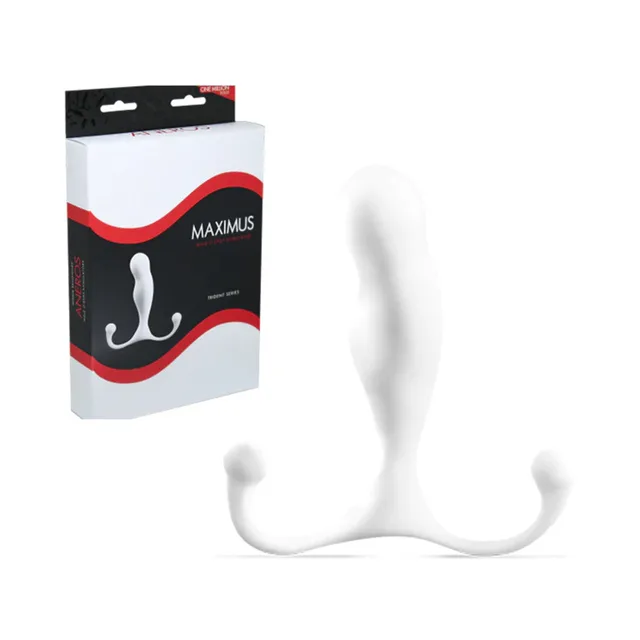 Aneros Trident Maximus white stimulator with carton