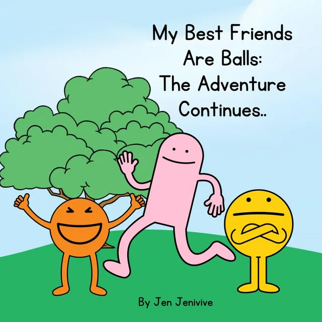 Front cover of Balls Adventure Continues with three colorful cartoon figures