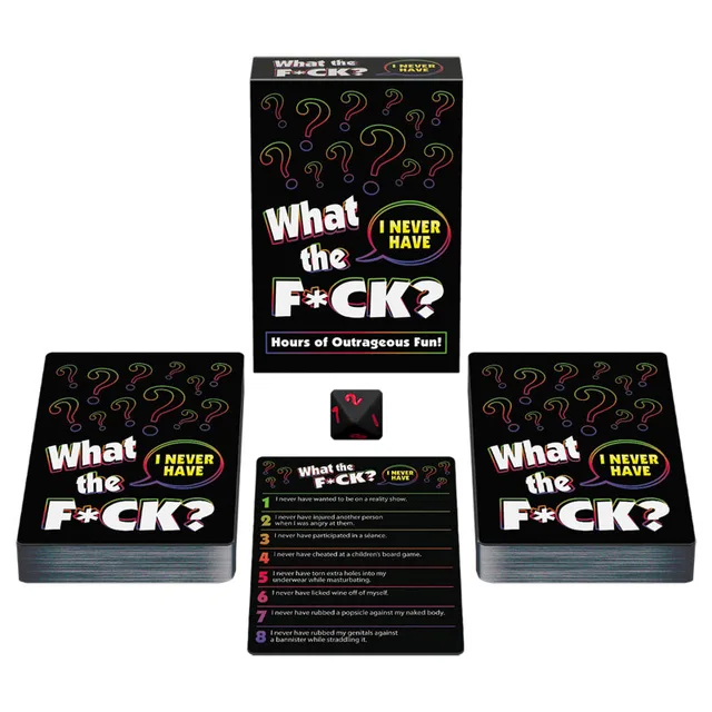 What the F*ck I Never Have Card Game black boxes and sample statement cards