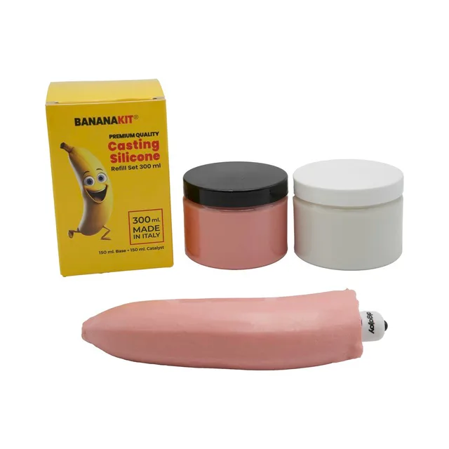 BANANAKIT Casting Silicone Refill two jars packet and formed sample