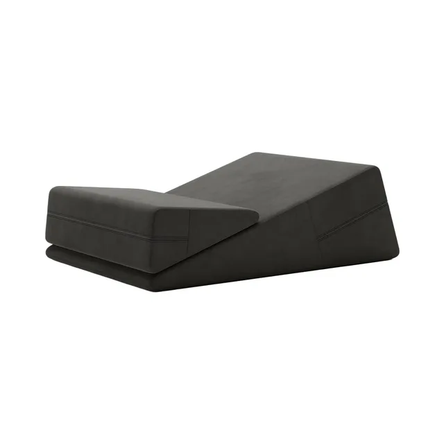 Liberator Wedge and Ramp Décor Velvet Black pillow combo wedge stacked on top of the longer ramp