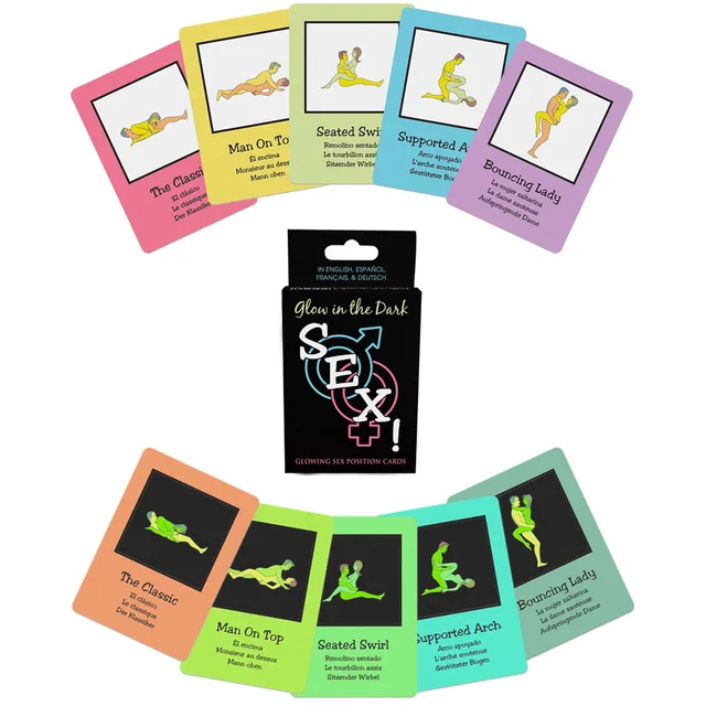 Glow-in-the-Dark Sex box surrounded by colorful cards