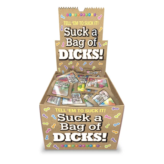 Suck a Bag of Dicks 100-pack countertop display carton
