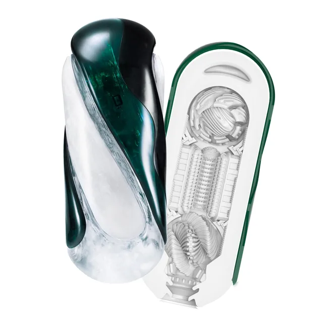 Open FLIP 360 case with transparent textured inner sleeve