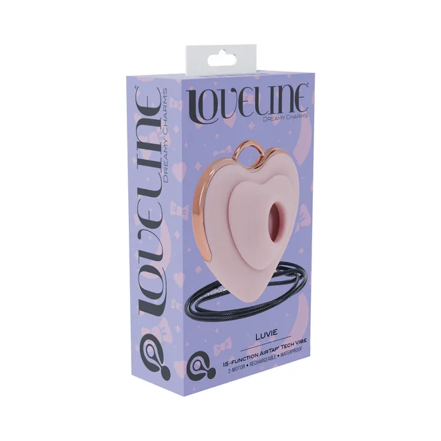 Shots LoveLine Luvie pink heart-shaped vibrator retail box