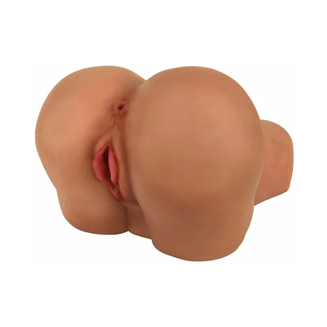 Curve Mistress Tia Tan Dual-Entry Masturbator sculpted rear form on white