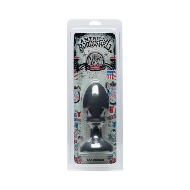 American Bombshell Little Boy gray plug inside illustrated clear clamshell
