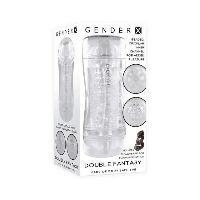 Gender X Double Fantasy clear stroker retail box