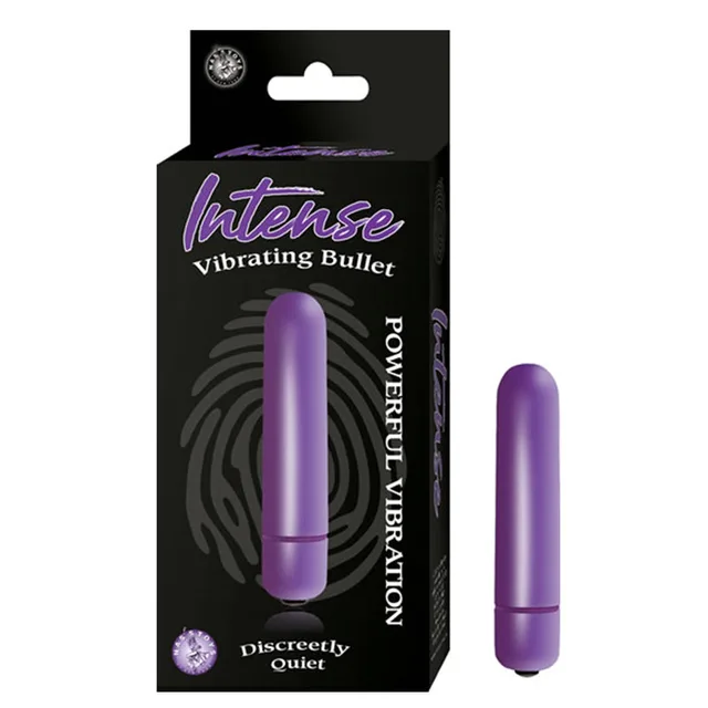 Nasstoys Intense Purple Bullet beside black carton