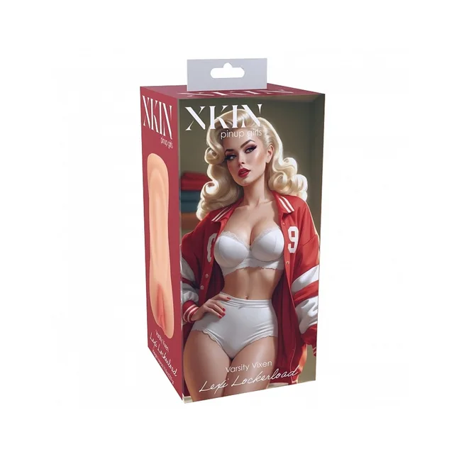 Xkin Lexi Lockerload stroker in red sports-themed box