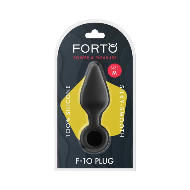 Forto F-10 medium black pull-ring plug in retail package