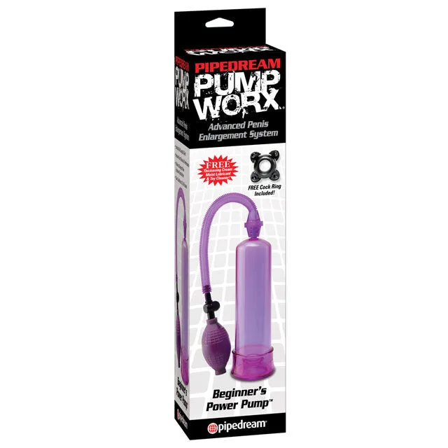 Purple Pump Worx Beginner Power Pump with matching bulb in retail box