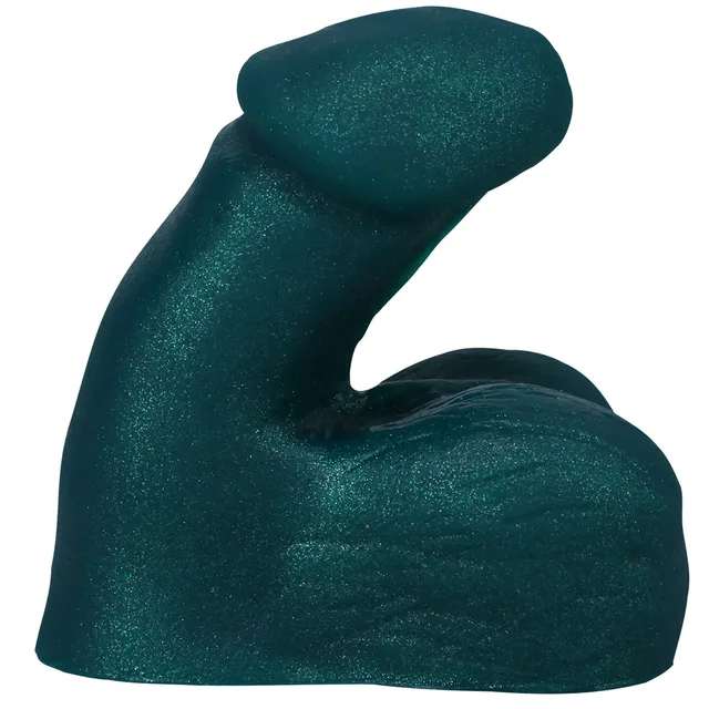 Tantus On The Go emerald silicone packer left side profile
