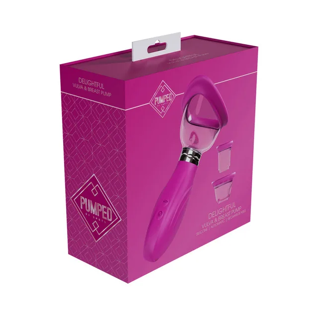 pink Shots Pumped Delightful vacuum pump pictured on magenta box