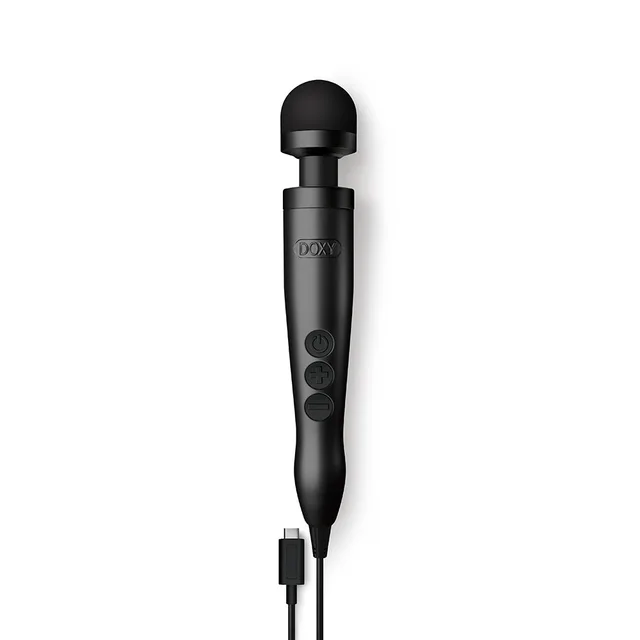matte black Doxy USB-C wand with black head and charging cable