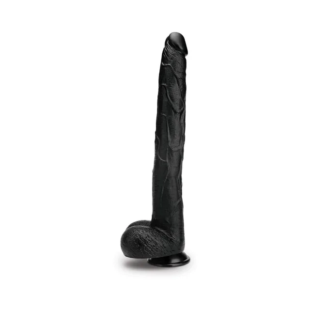 Upright black Prowler RED Destroyer dildo with suction base