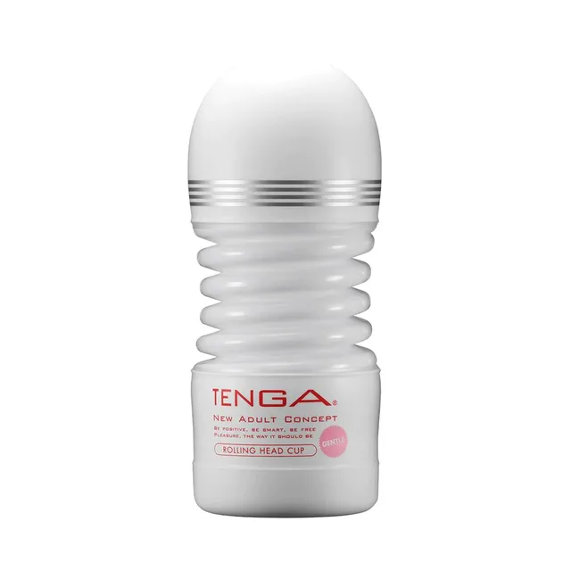 White Tenga Gentle Rolling Head Cup with accordion middle