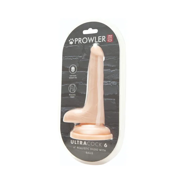 Prowler RED Ultra Cock 6-inch dual-density dildo blister pack