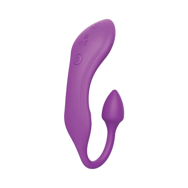 Front view of purple The Beat curved body and smaller tip