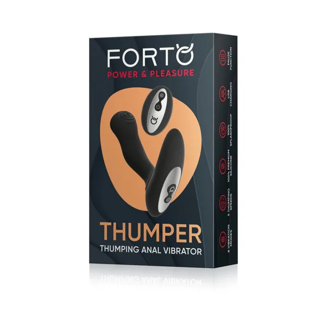 Forto Thumper black anal vibrator retail package