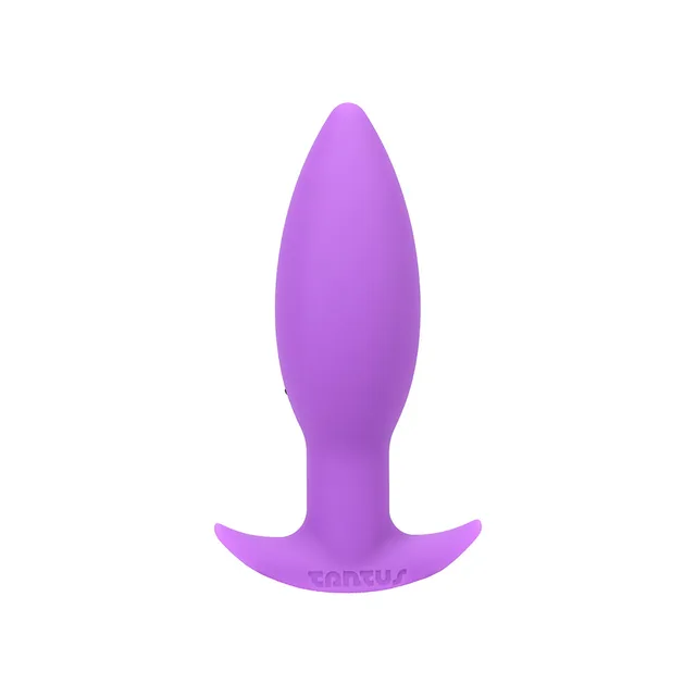 Front view of purple Tantus Neo with tapered bulb and curved base