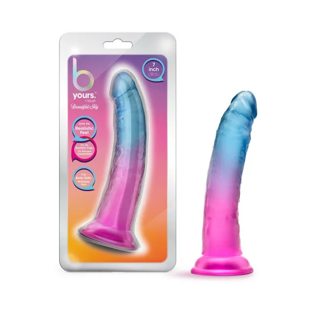 B Yours Beautiful Sky gradient dildo with retail pack