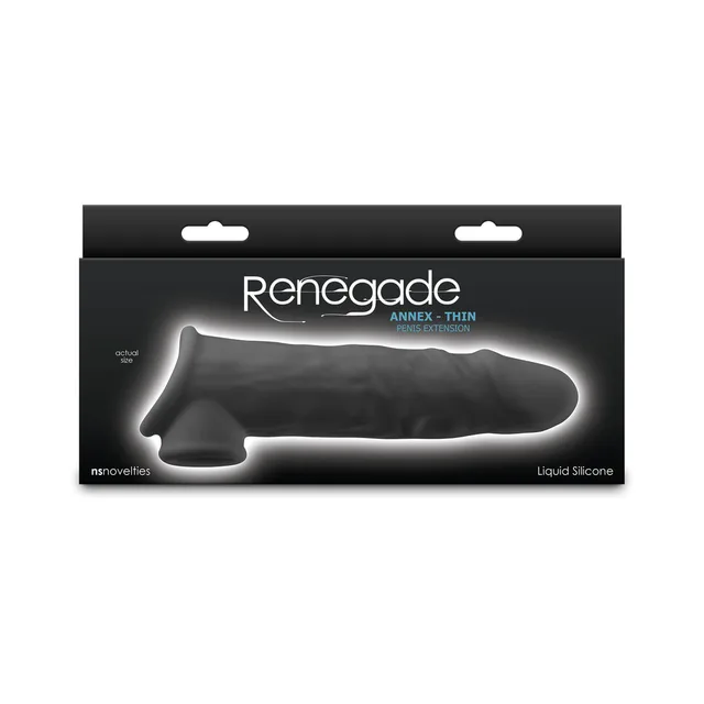 Renegade Annex Thin black textured silicone extension in black window box
