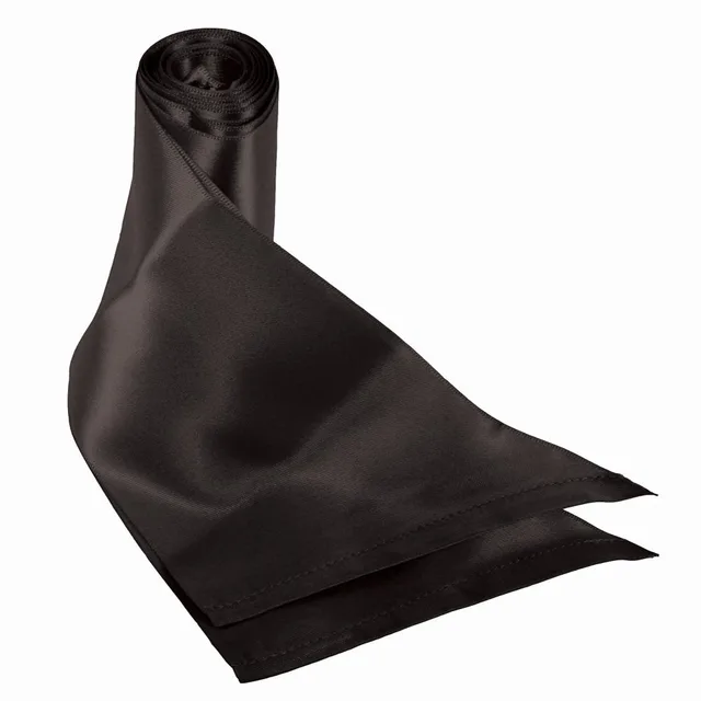 Sex and Mischief Silky Sash two rolled black fabric sash restraints