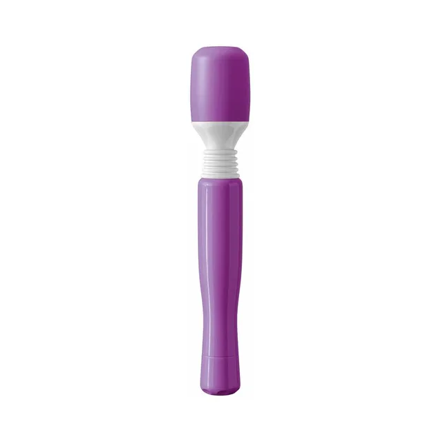 Isolated purple Mini Wanachi with white flexible neck