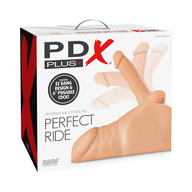PDX Plus Perfect Ride beige masturbator retail box