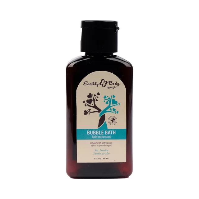Front of Earthly Body sea jasmine bubble bath 2 oz bottle