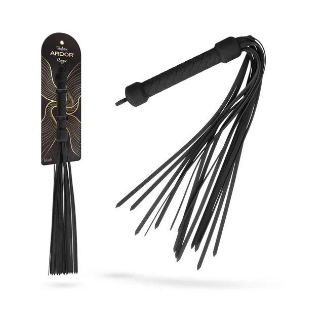 Temptasia Ardor black flogger on black retail card