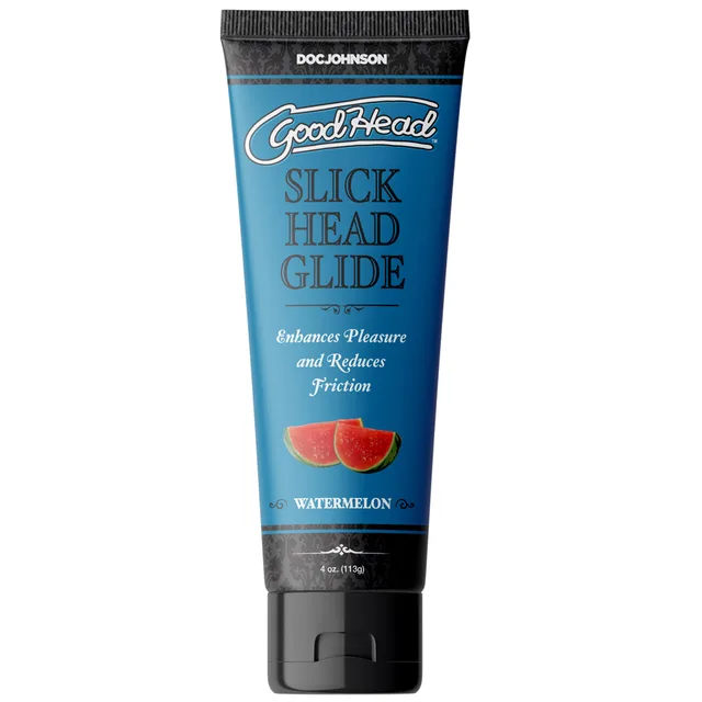 Blue GoodHead Watermelon Slick Head Glide 4 oz squeeze tube