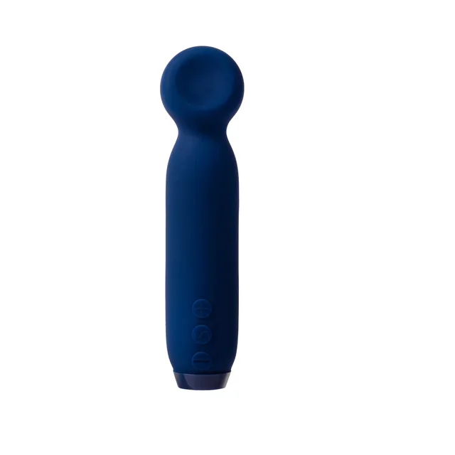 Front view of cobalt blue Je Joue Vita wand tip