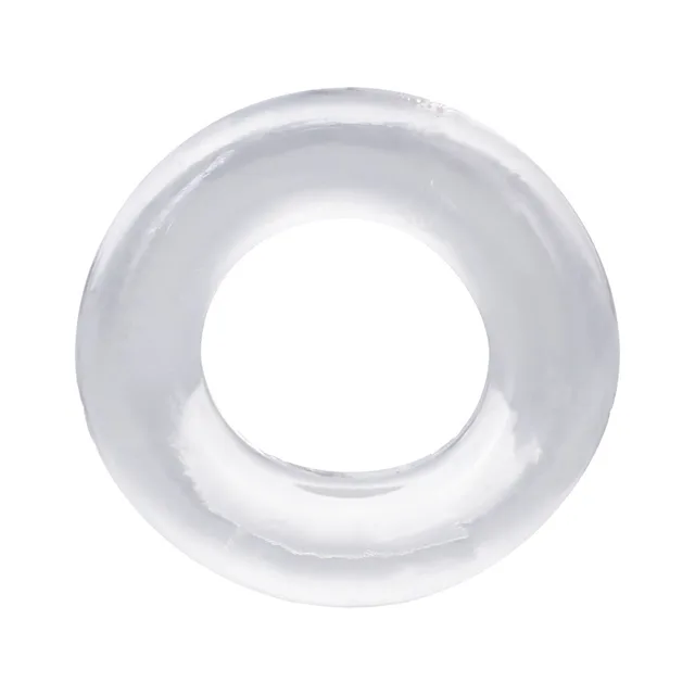 Front view of clear thick Donut 4X ring
