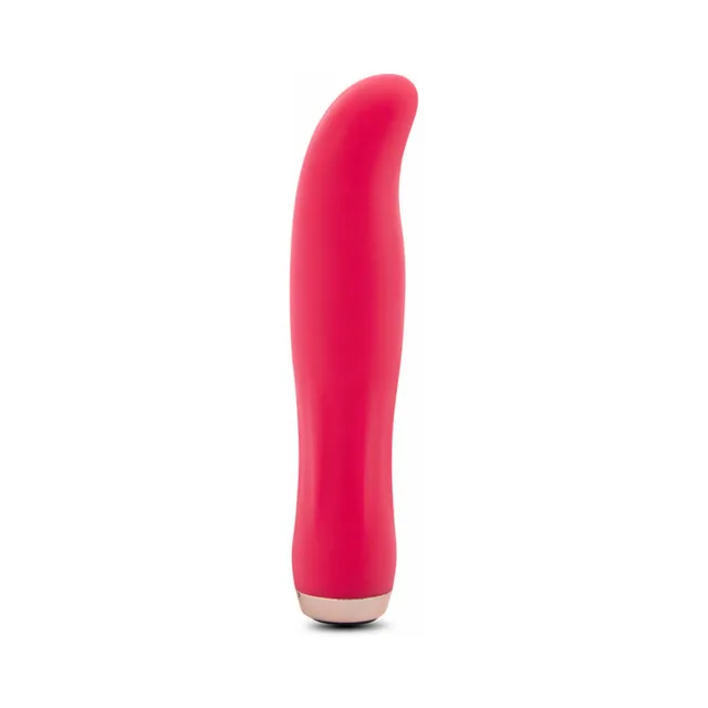 side profile of hot pink Nu Sensuelle Bella curved vibrator