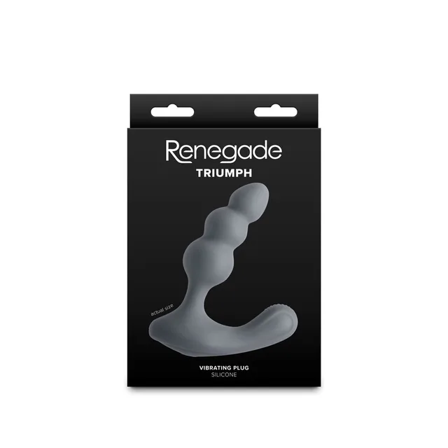 Gray Renegade Triumph beaded massager in black box